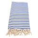 preview thumbnail 4 of 3, Authentic Pestemal Fouta True Blue Turkish Cotton Bath/ Beach Towel