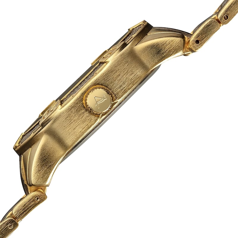 August Steiner Men's Quartz Sport Multifunction Goldtone-Dial Bracelet Watch