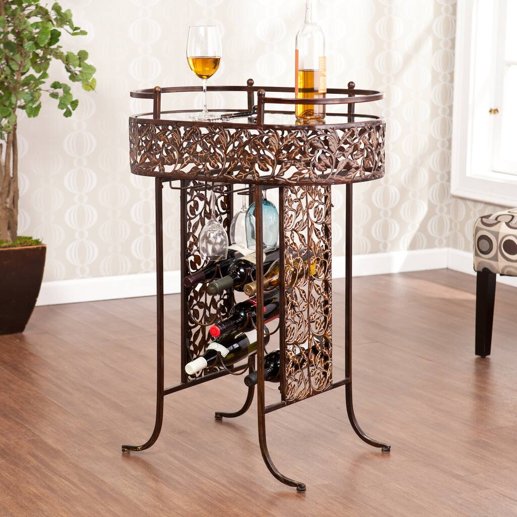 SEI Furniture Cremona Wine Storage Table