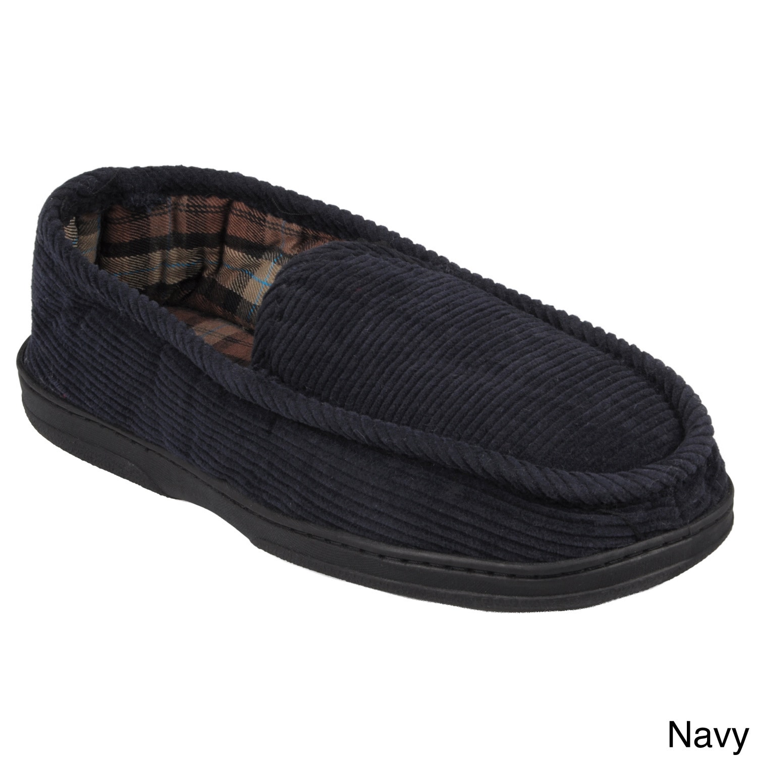 Boston Traveler Mens Lined Corduroy Moccasin Slipper Shoes Today $20