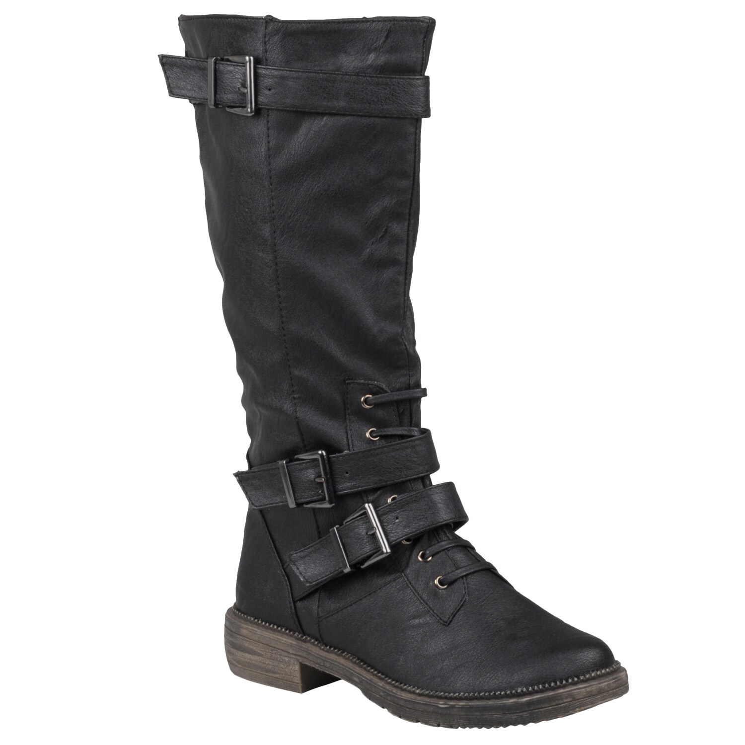 Shop Journee Collection Women's 'Harvey-3' Buckle Detail Tall Boots ...