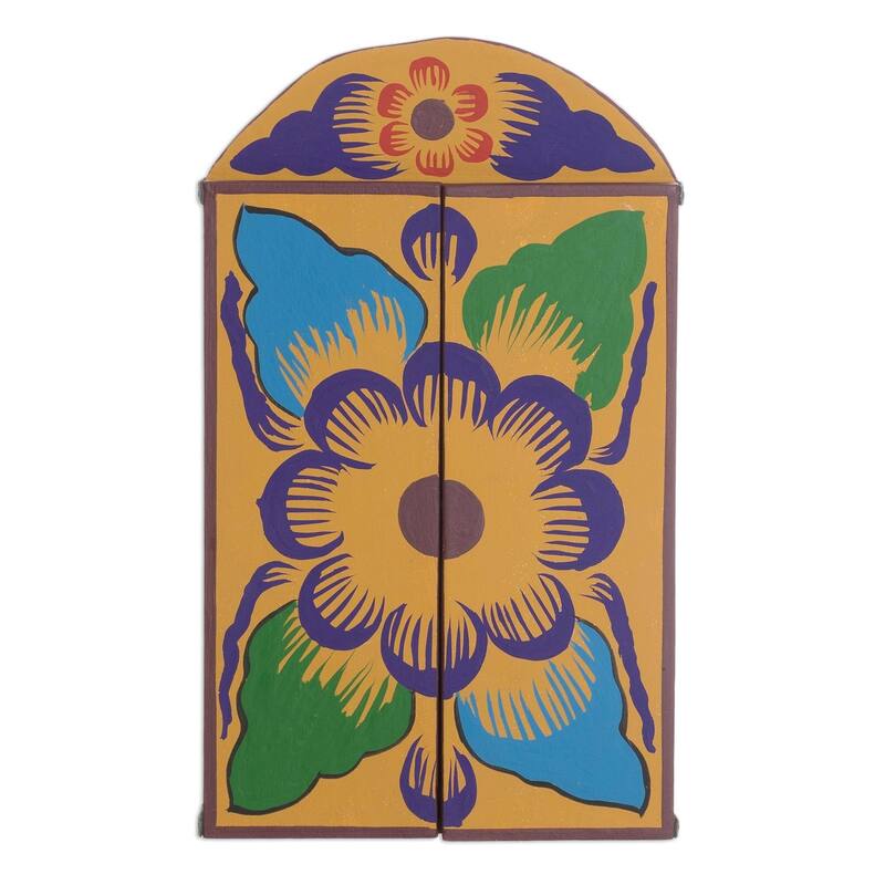 Handmade Plywood and Ceramic Yawar Fiesta Retablo (Peru)