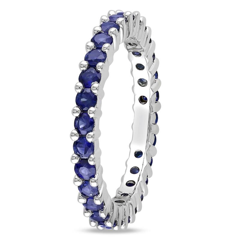 Miadora 14k Gold Gemstone Stackable Eternity Ring