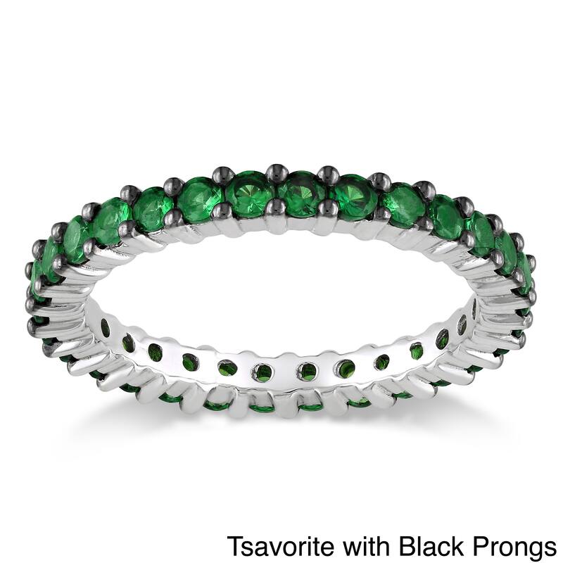 Miadora 14k Gold Gemstone Stackable Eternity Ring