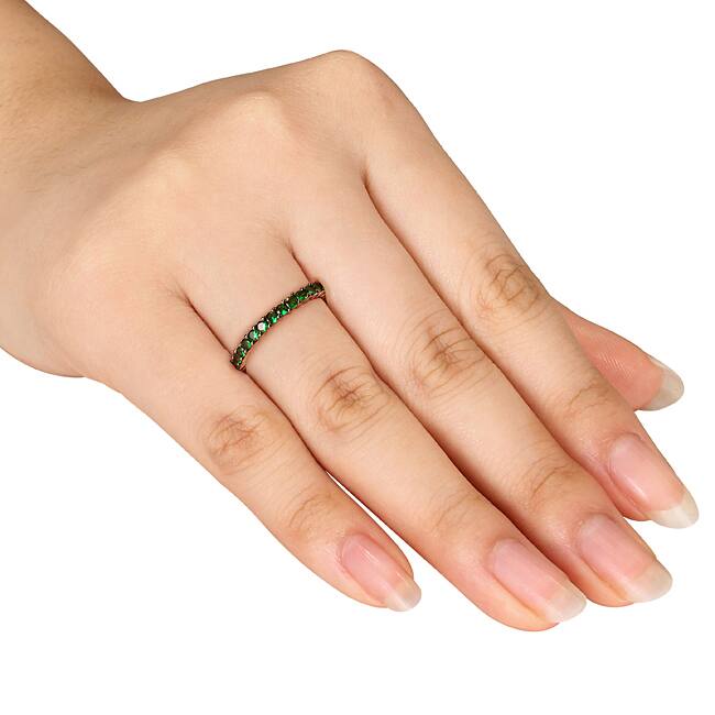 Miadora 14k Gold Gemstone Stackable Eternity Ring