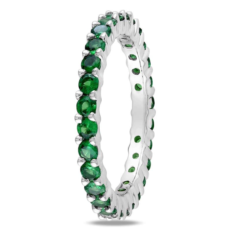 Miadora 14k Gold Gemstone Stackable Eternity Ring