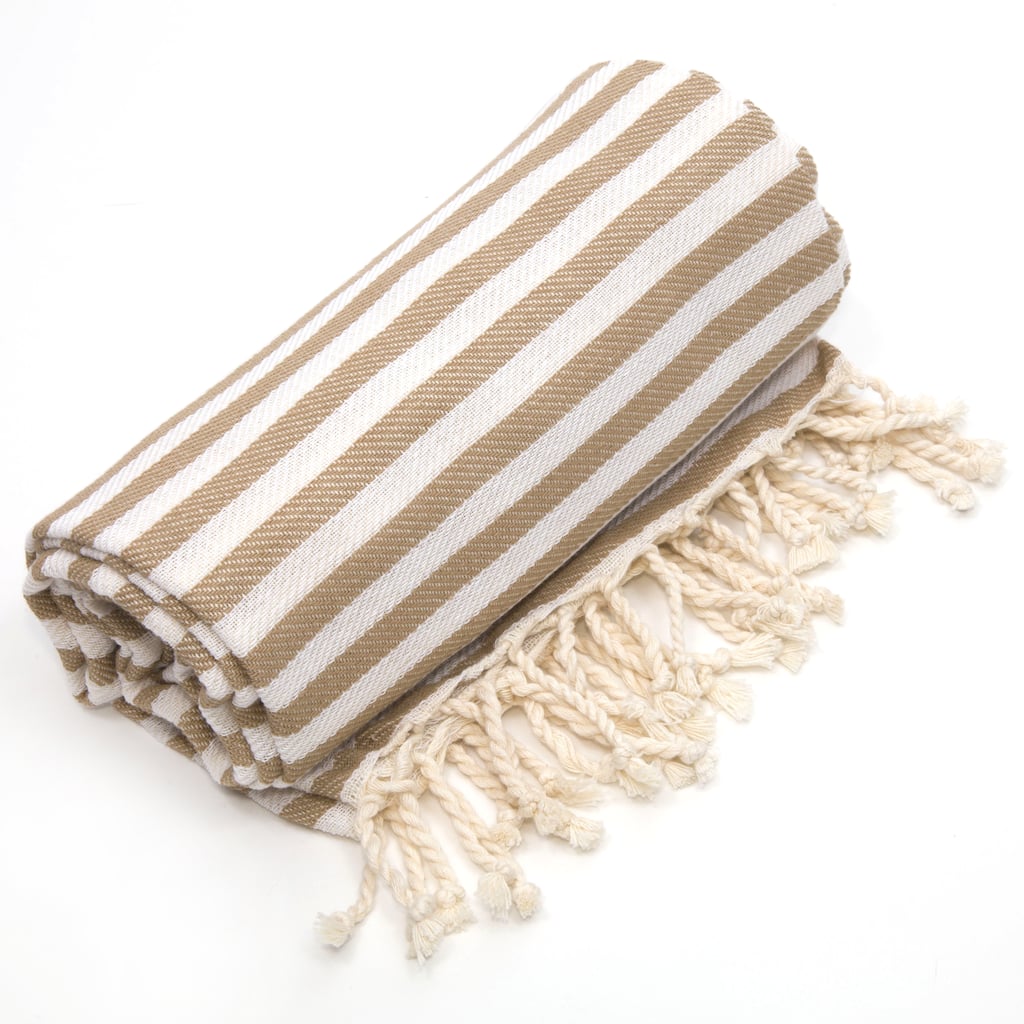 Authentic Pestemal Fouta Tan Turkish Cotton Bath and Beach Towel - Latte Tan