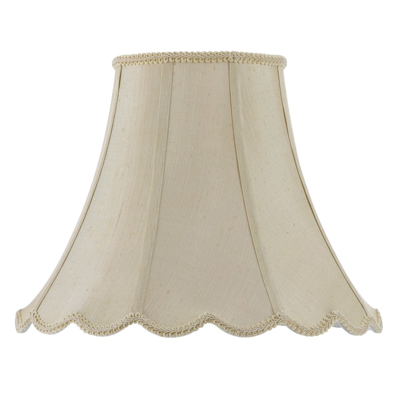 Cal Lighting Vertical Piped Scallop 14-inch Bell Shade