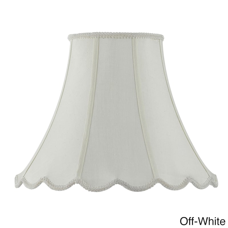 Cal Lighting Vertical Piped Scallop 14-inch Bell Shade - Off-White