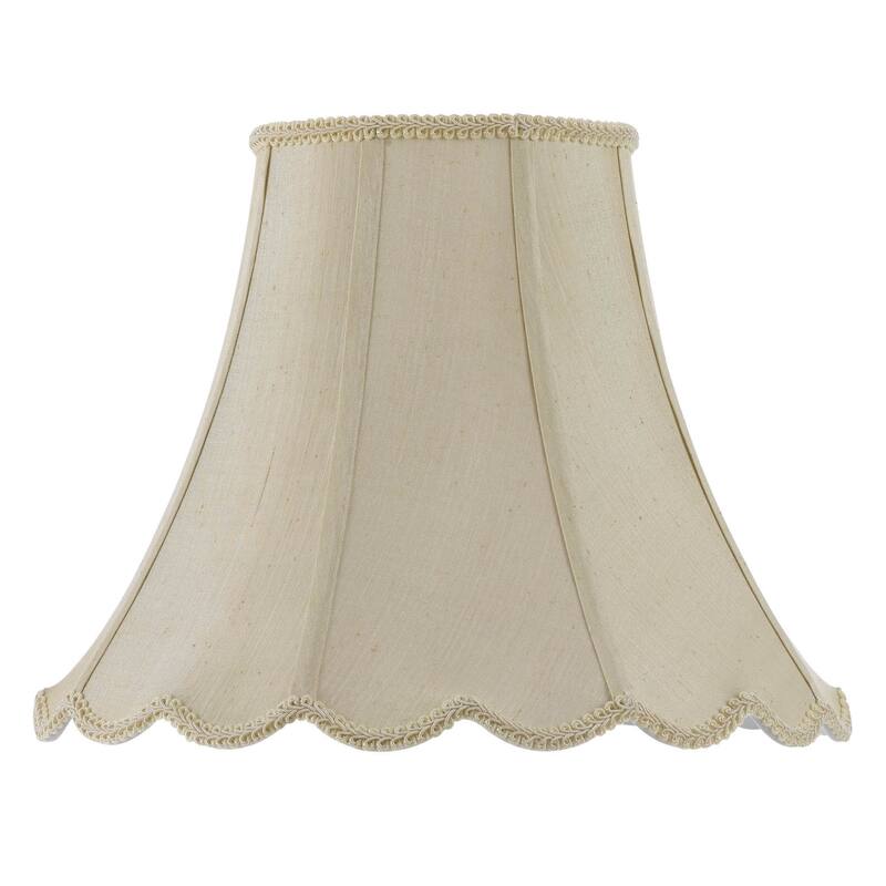 Cal Lighting Vertical Piped Scallop 16-inch Bell Shade