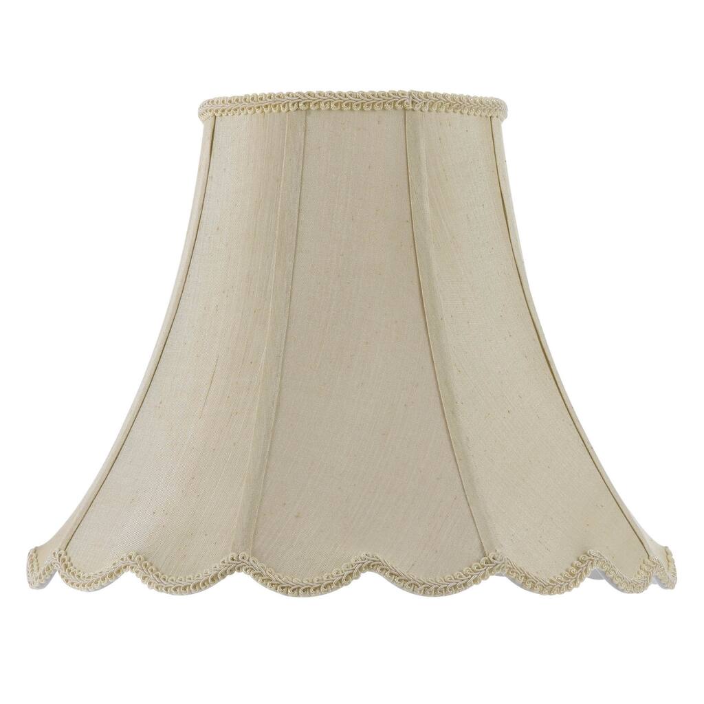Cal Lighting Vertical Piped Scallop 16-inch Bell Shade
