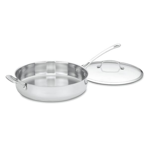 Cuisinart Contoured 5quart Stainless Steel Saute Pan with Cover Bed