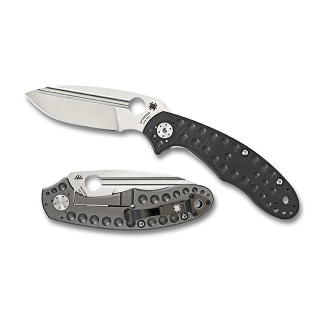 Spyderco Tuff G 10/ Titanium Plainedge C151gtip Knife