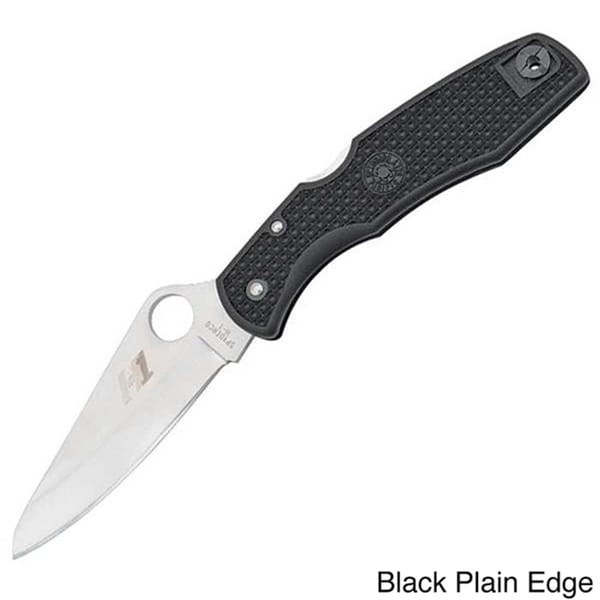 Spyderco Salt I Plain Edge Knife Spyderco Lockback Knives