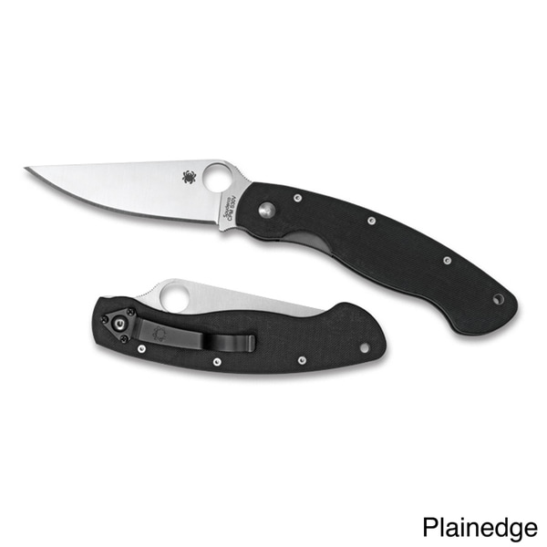 Spyderco Black Military Model Folder Knife Spyderco Lockback Knives