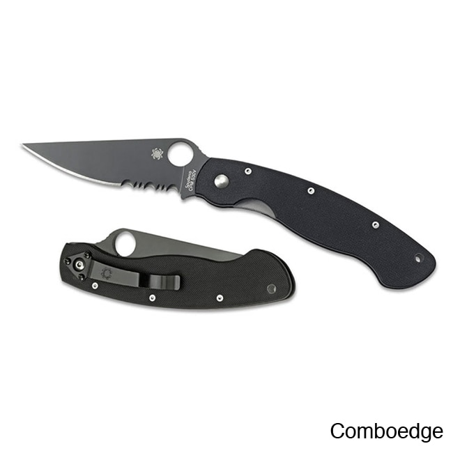 Spyderco Black Military Model Folder Knife