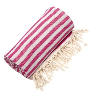 Authentic Pestamal Fouta Pink Turkish Cotton Bath/ Beach Towel - On ...