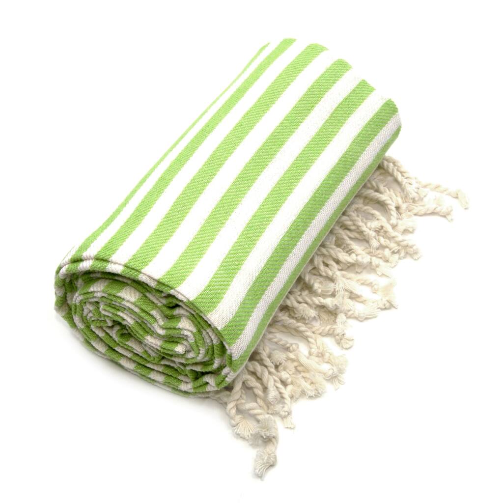 Authentic Pestemal Fouta Pistachio Green Turkish Cotton Bath/ Beach Towel