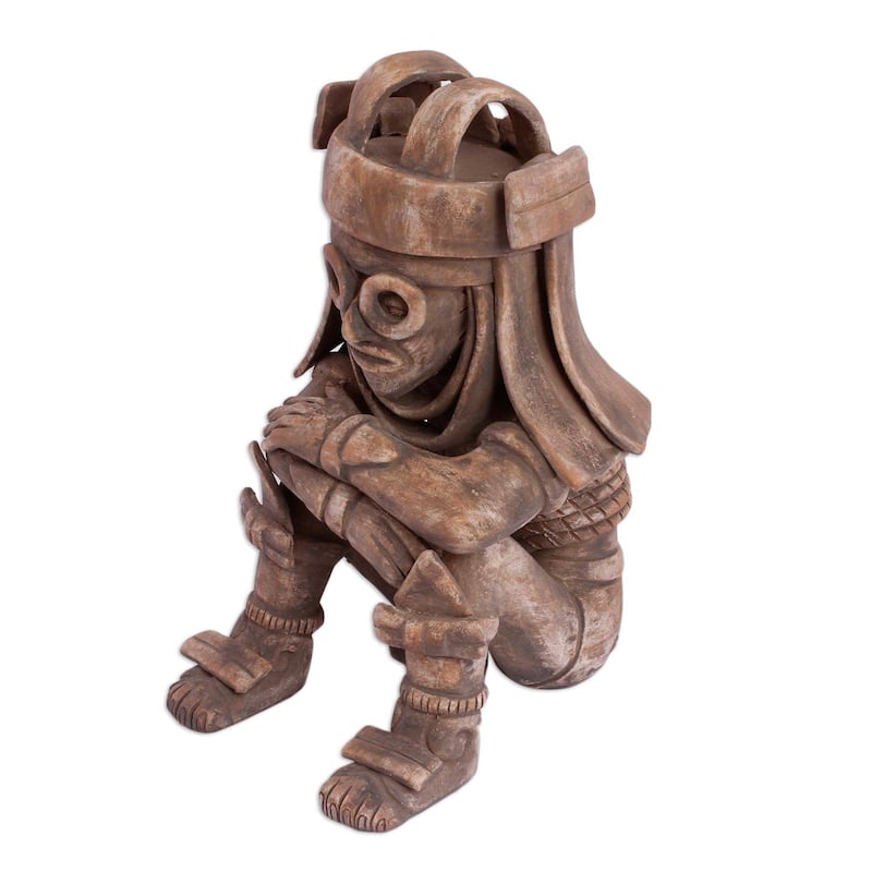 Handmade Rain God Art Statue (Mexico) - Solid