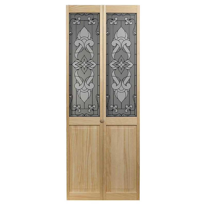 AWC Eternity Glass Unfinished Pine Bifold Door - 36 x 80.5