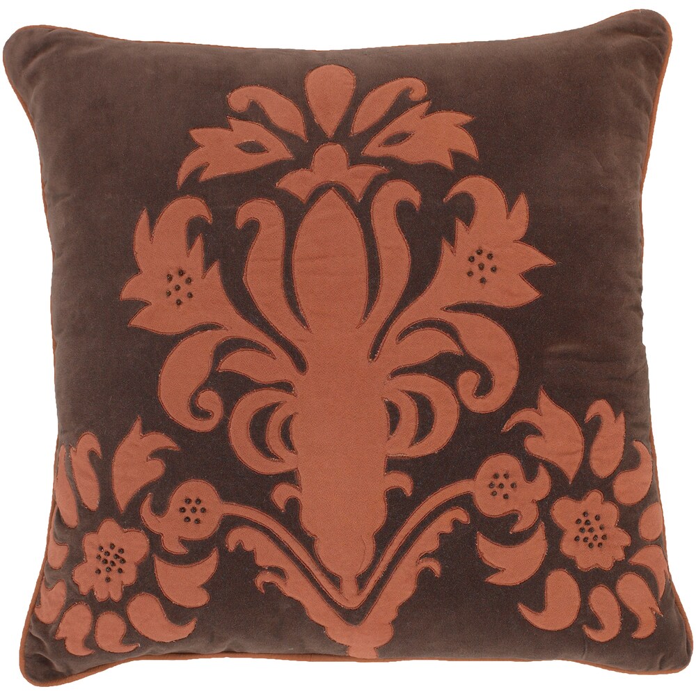 Thomas Collection Floral Gray Black Taupe Designer Floral Throw Pillow,  Handmade in USA - Bed Bath & Beyond - 20895933