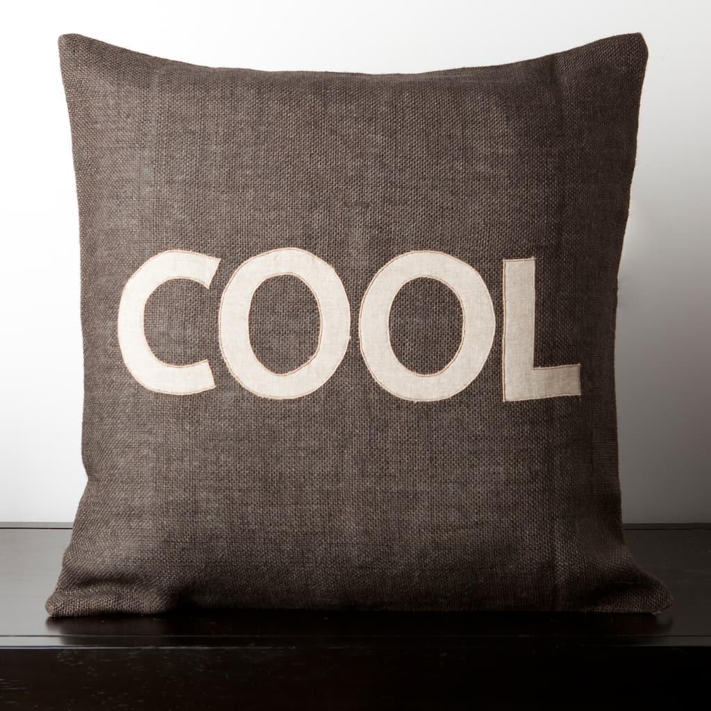 Madison Dark Brown Novelty 22-inch Square Decorative Pillow