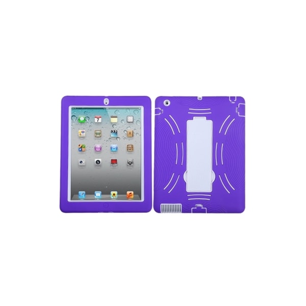 MYBAT White/ Purple Symbiosis Stand Case for Apple iPad 2/ 3/ 4 Eforcity Cases & Holders