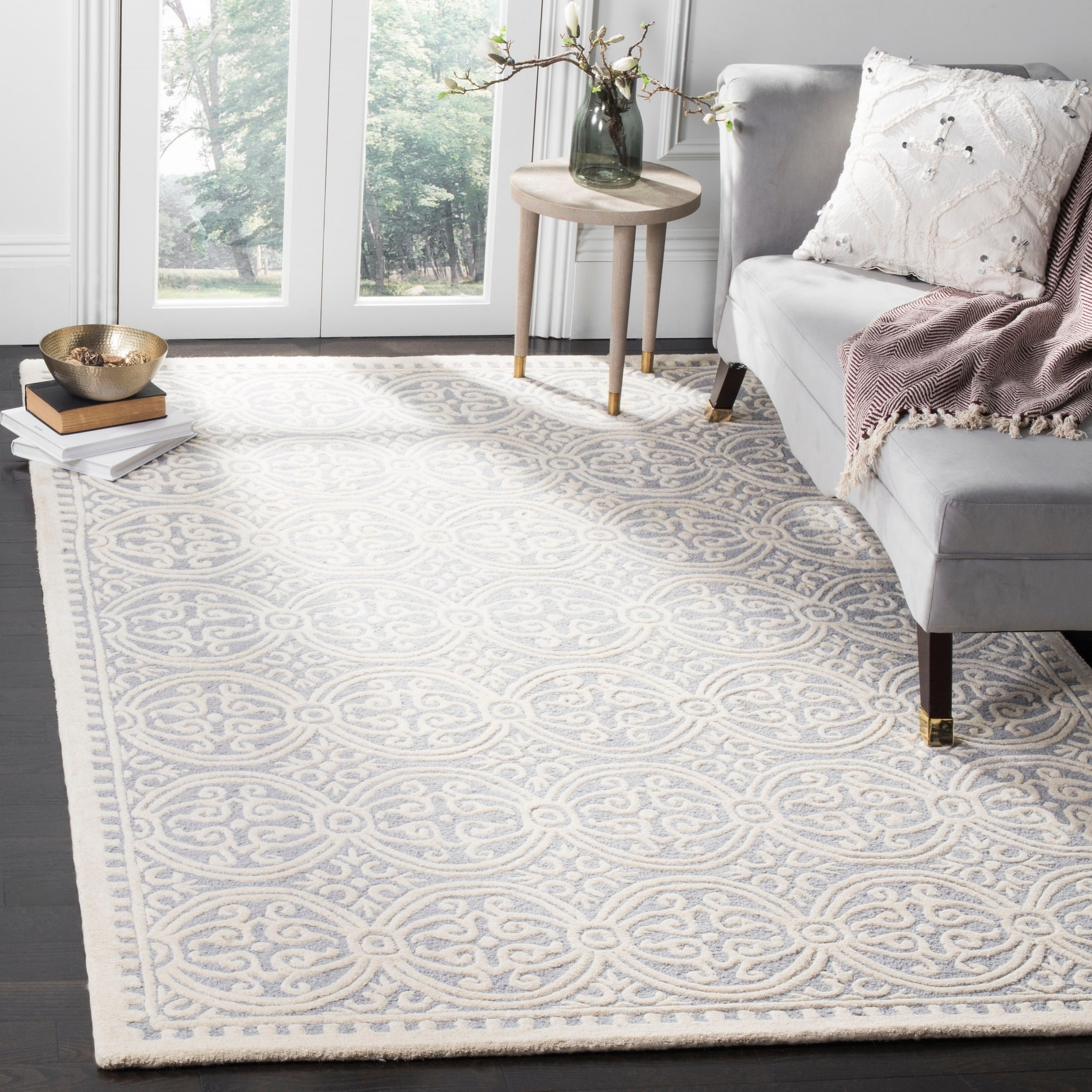 Safavieh Handmade Moroccan Cambridge Silver Wool Rug (8 X 10)