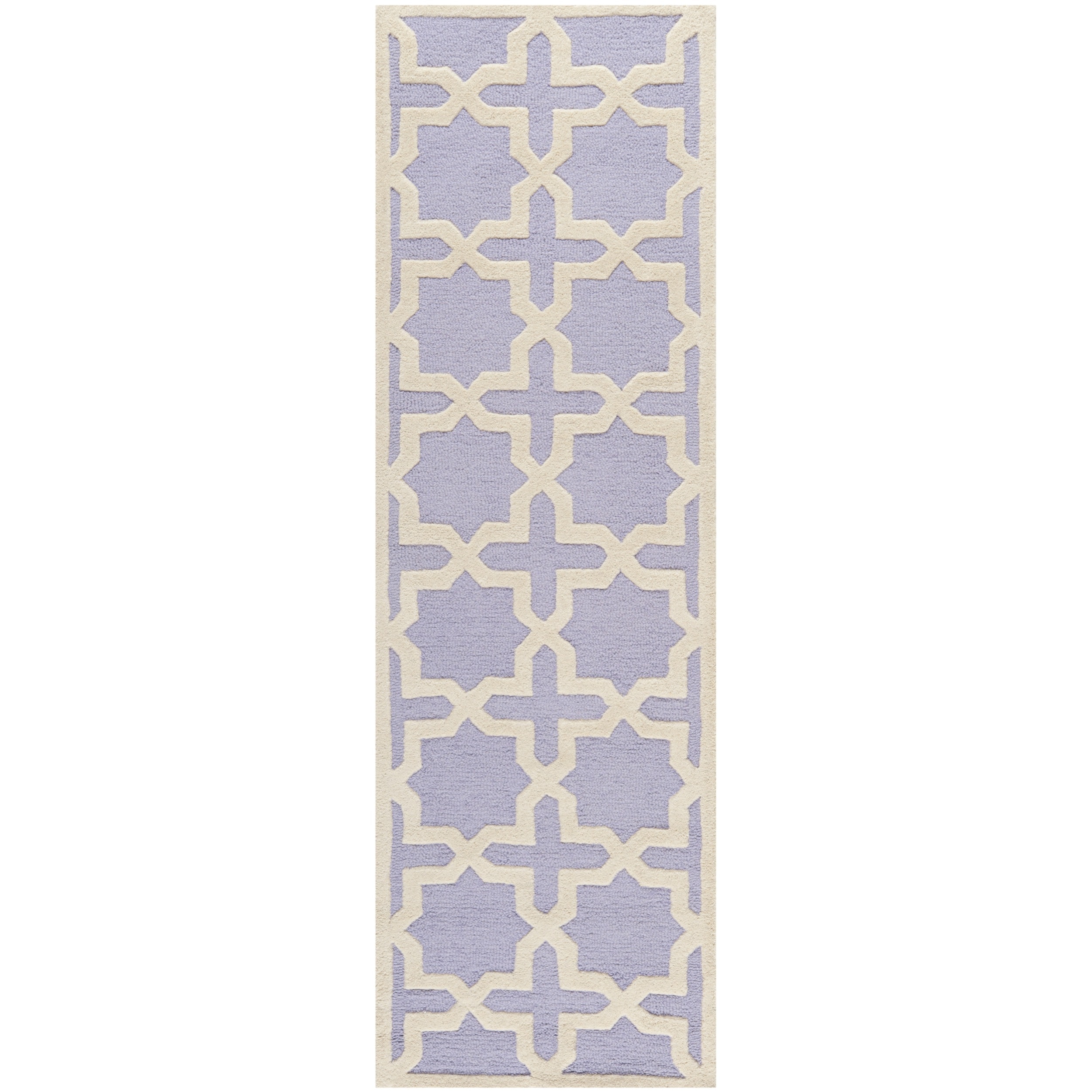 Safavieh Handmade Moroccan Cambridge Lavender Wool Rug (26 X 8)