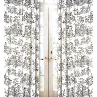 Sweet Jojo Designs Black And Cream 84 Inch Window Treatment Curtain Panel Pair For French Toile Collection 42 X 7746484 Sweet Jojo Designs Black And Cream