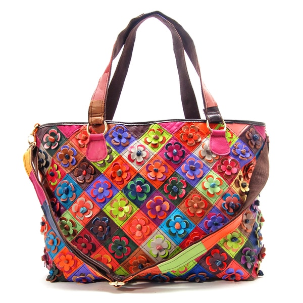 Shop Ann Creek Women's 'Americana' Multicolored Checkmate Tote Bag ...