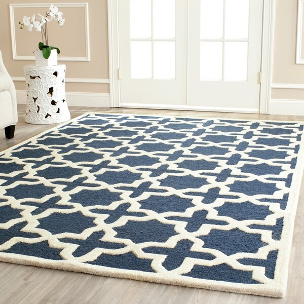 Safavieh Handmade Moroccan Cambridge Navy Wool Rug - 8' x 10'