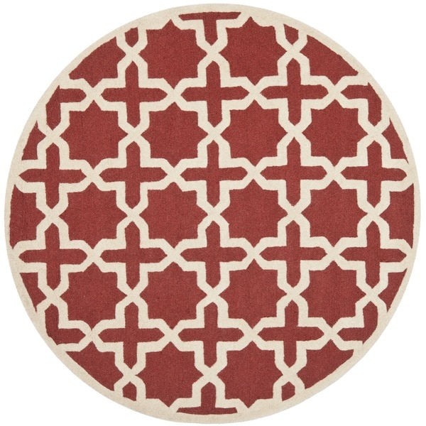 Safavieh Handmade Moroccan Cambridge Rust Wool Rug (6 Round