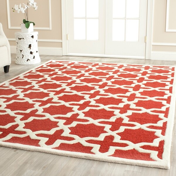 Safavieh Handmade Moroccan Cambridge Rust Wool Rug - 8' x 10'