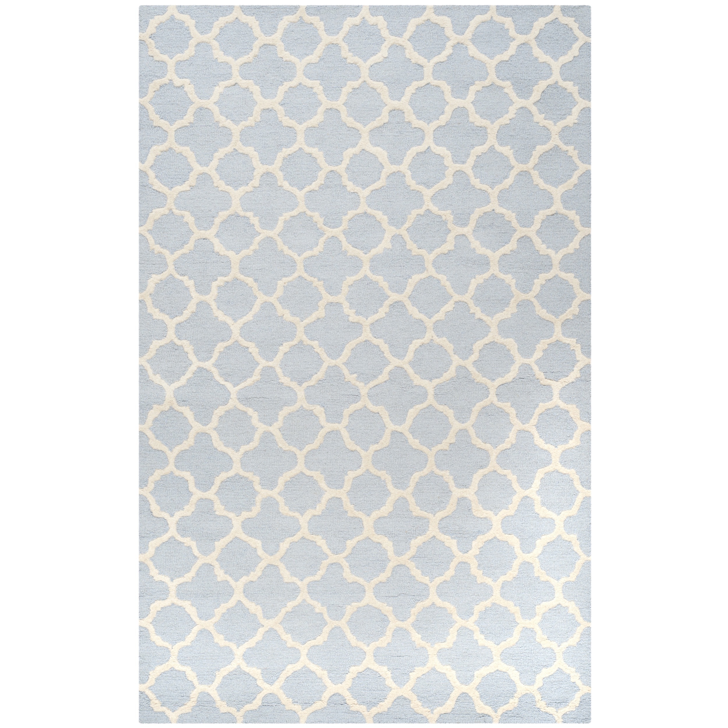 Safavieh Handmade Moroccan Cambridge Light Blue Wool Rug (5 X 8)