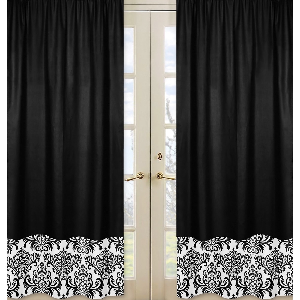 Black and White Isabella 84 inch Curtain Panel Pair Today $56.99