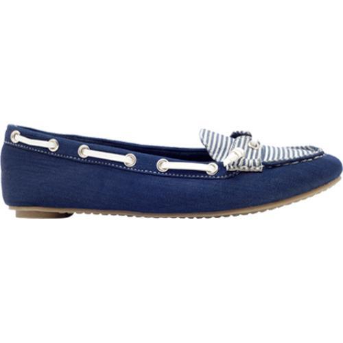 Women's Footzyfolds Boat Shoe Navy/Blue Stripe - 15147979 - Overstock ...