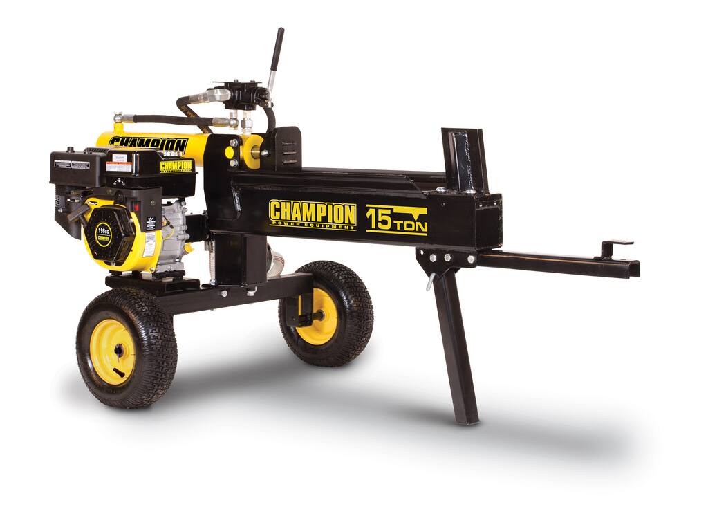 Champion Power Equipment 91520 Unassembled Horizontal/ Vertical 15-ton Hydraulic Log Splitter with Log Catcher