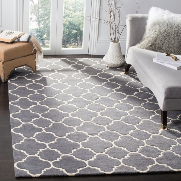 Safavieh Handmade Moroccan Chatham Dark Grey Wool Rug - 8' x 10'