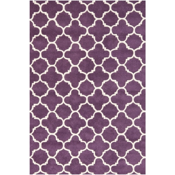 Safavieh Handmade Moroccan Chatham Purple Wool Rug (3 x 5)