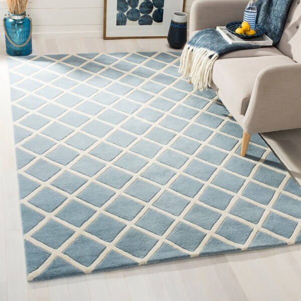 Safavieh Handmade Moroccan Blue Wool Rug - 8' x 10'