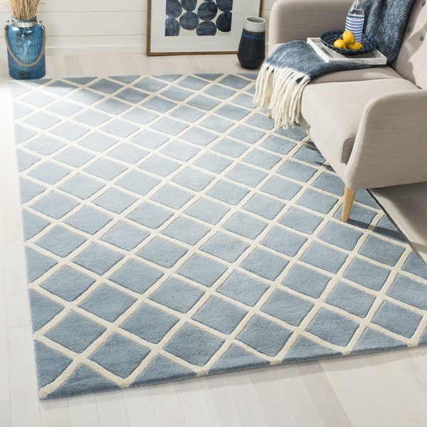Safavieh Handmade Moroccan Blue Wool Rug - 8' x 10'