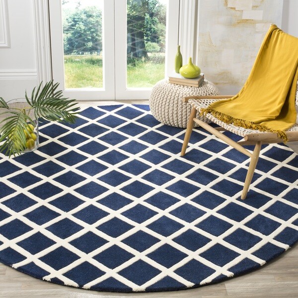 Shop Safavieh Handmade Moroccan Chatham Dark Blue Wool Area Rug 7