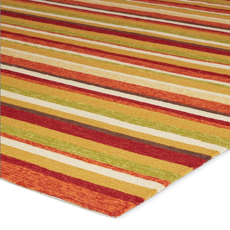 Alexander Home Capri Sunset Stripe Hand-hooked Indoor/ Outdoor Rug