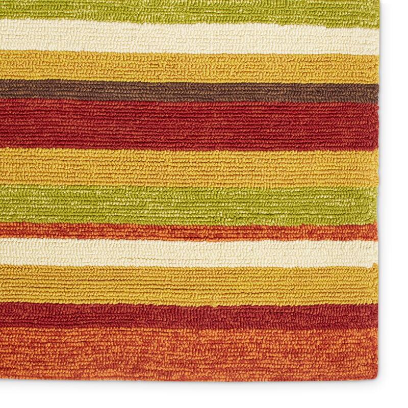 Alexander Home Capri Sunset Stripe Hand-hooked Indoor/ Outdoor Rug
