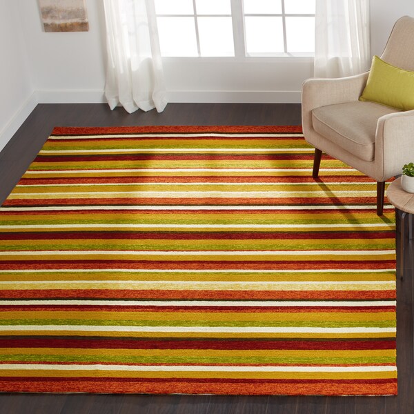 Hand-hooked Indoor/ Outdoor Capri Sunset Rug - 7'6 x 9'6