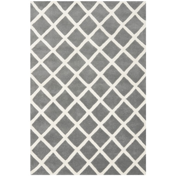 Safavieh Handwoven Moroccan Reversible Dhurrie Grey Wool Area Rug (4