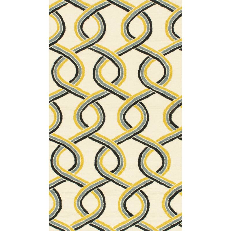 Alexander Home Capri Geometric Hand-hooked Indoor/ Outdoor Rug