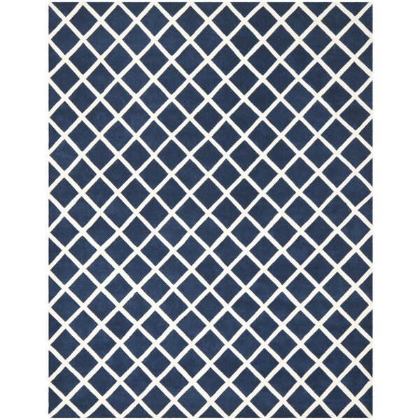 Safavieh Handmade Moroccan Chatham Dark Blue Wool Area Rug - 8' x 10'