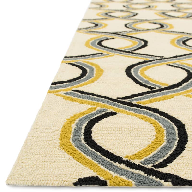 Alexander Home Capri Geometric Hand-hooked Indoor/ Outdoor Rug